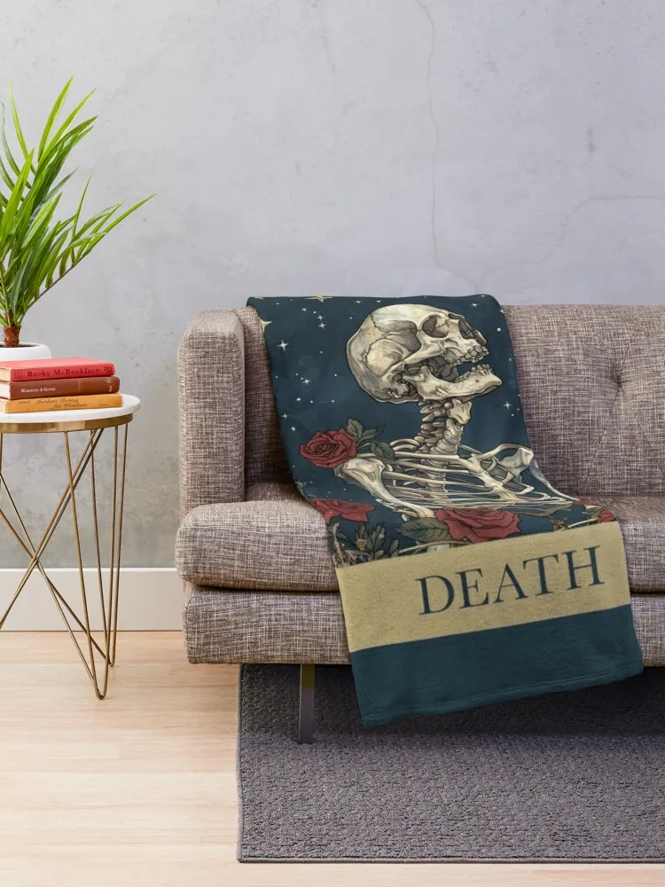 Death's Rose: A Tarot Remix Throw Blanket Vintage for winter Giant Sofa Blankets