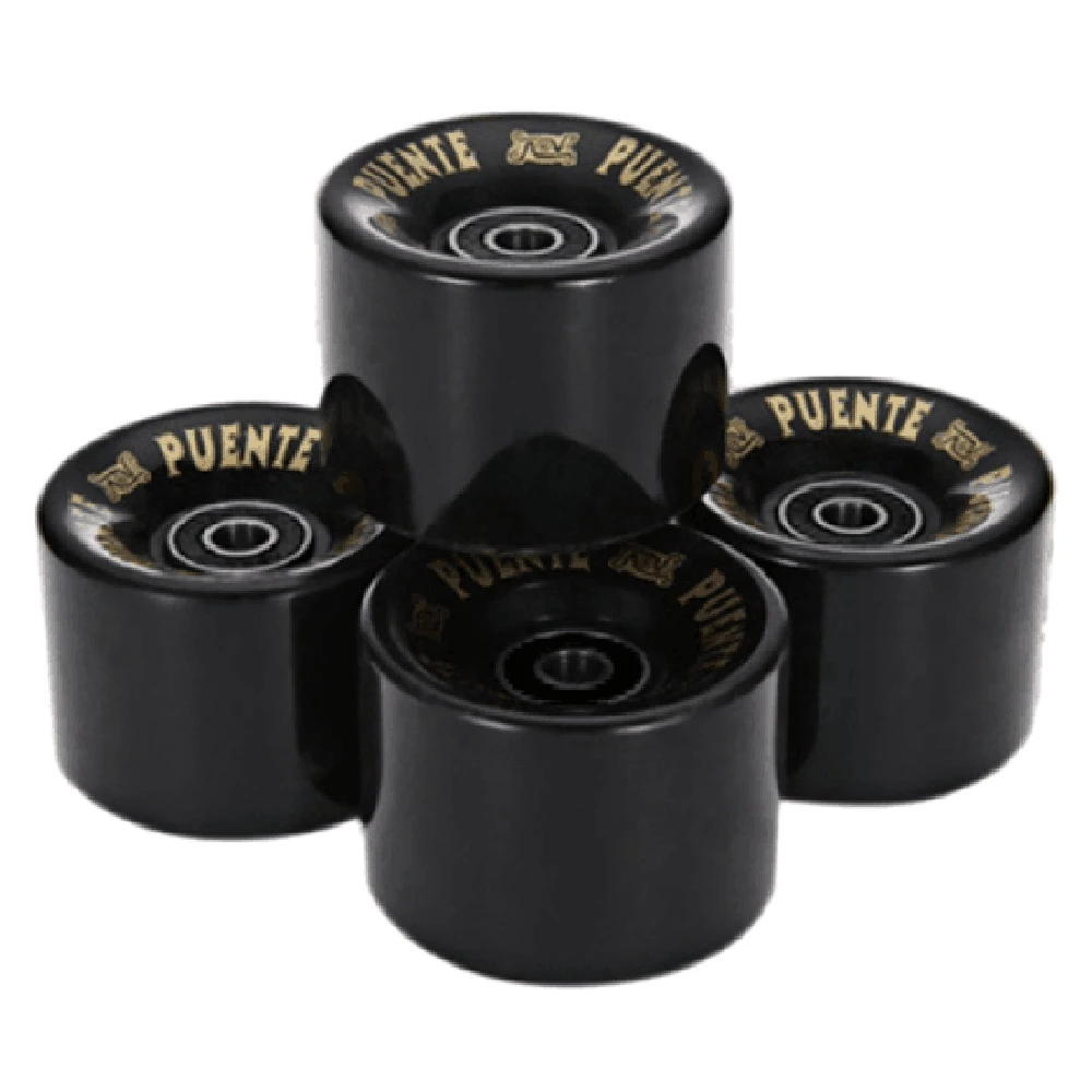 PUENTE 4Pcs Skateboard Wheels PU Wheels Long Board Cruiser Wheel with ABEC-9 Bearings Skateboard Accessories