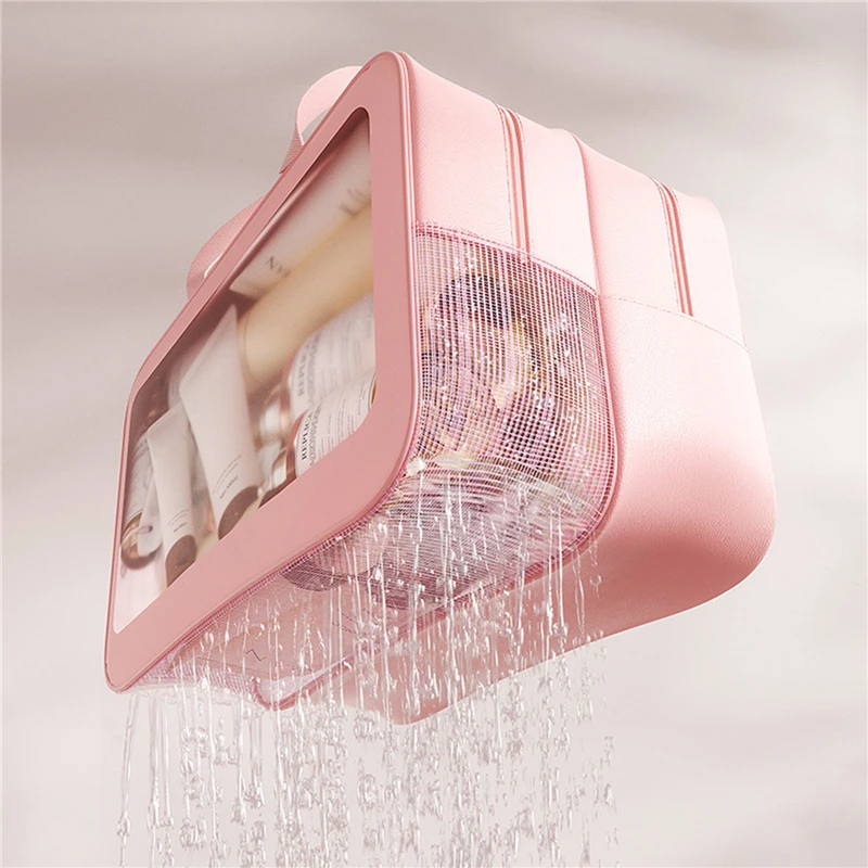 Double Layer Dry & Wet Separation PU Women Travel Storage Bag Makeup Bag Organizer Bags Waterproof Washbag Cosmetic Cases