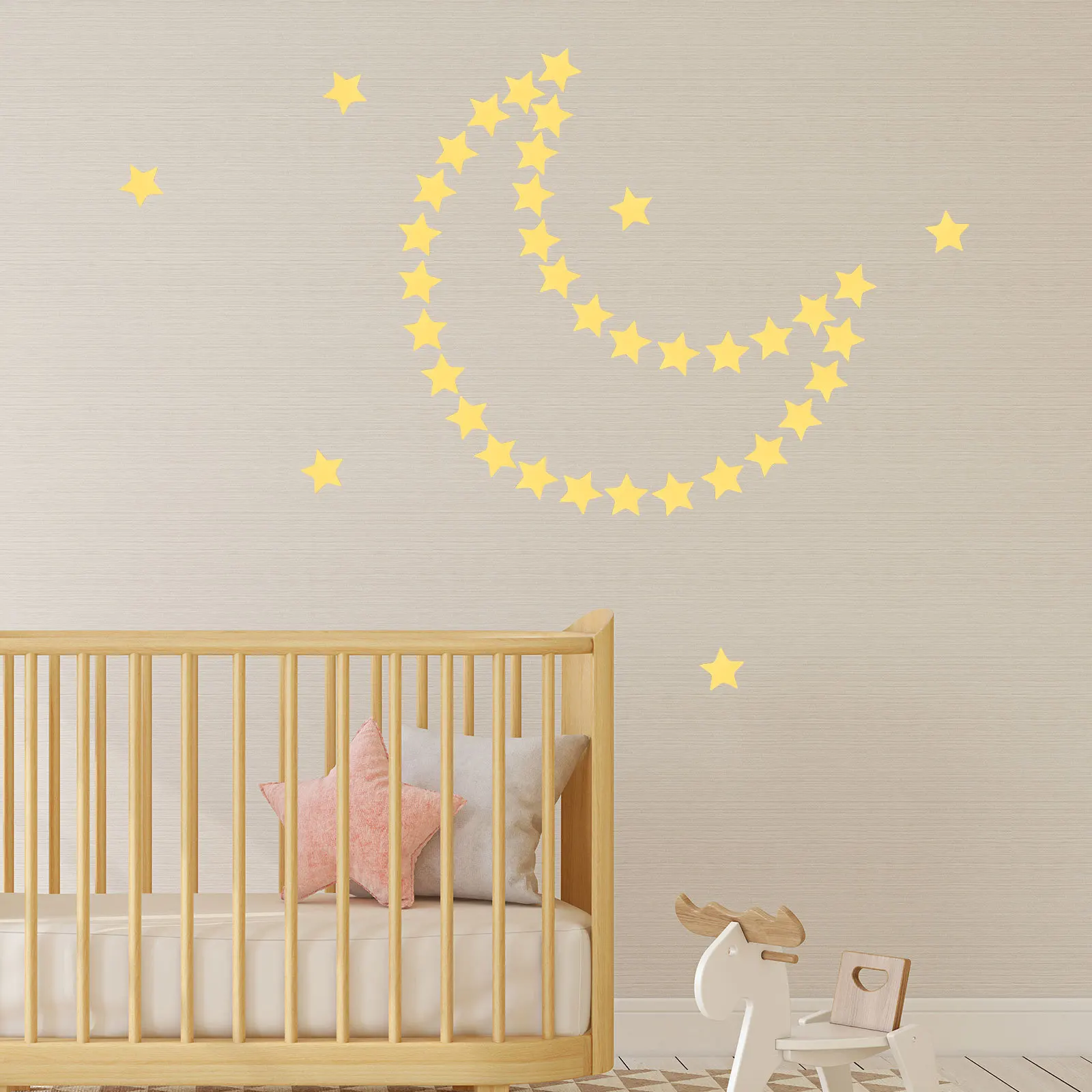 

100Pcs Self-Adhesive Star Acrylic Mirror Sticker for Wall Home Decoration Modern Look Wall Mirrors Decoration Living Room Mirror