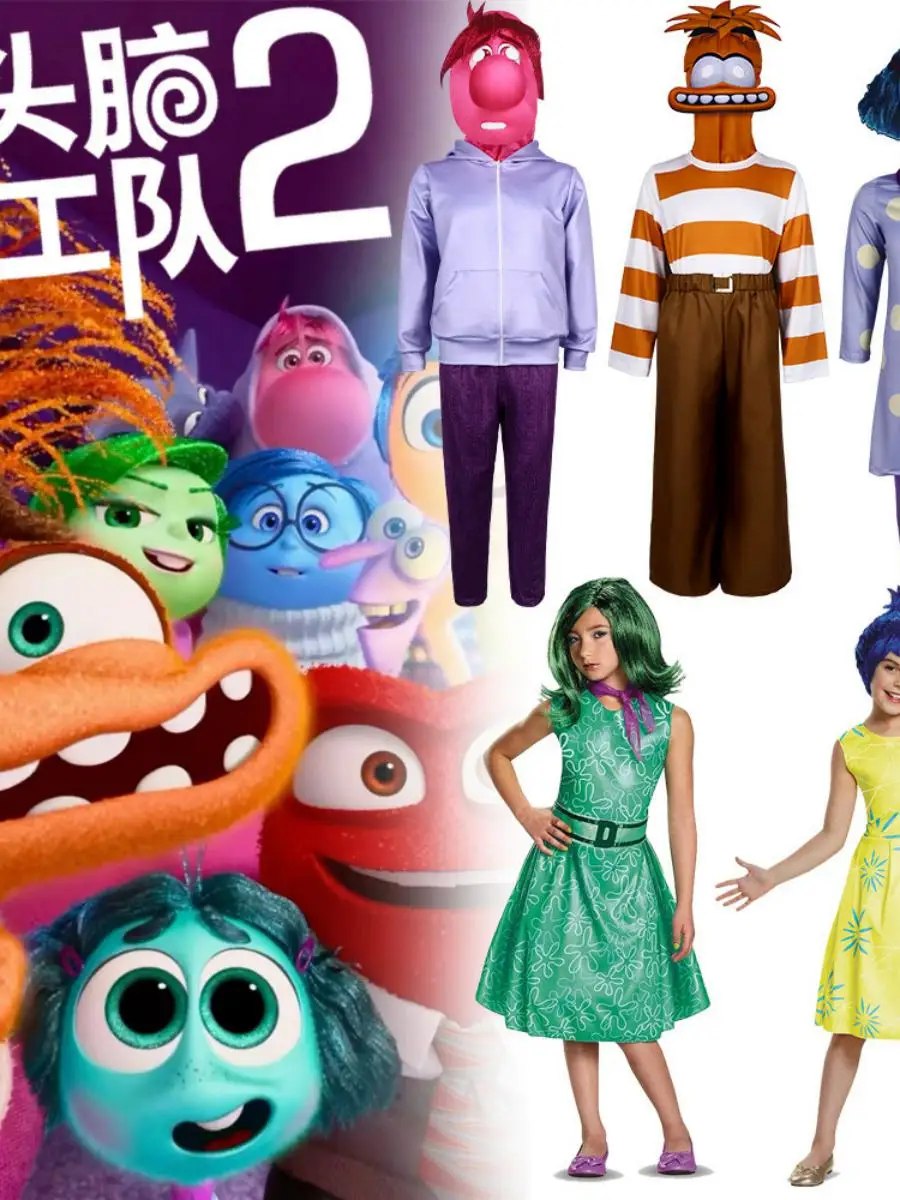 

Новый костюм InsideOut2 Happy Emotion, косплей, orm Psychology Agent, ролевой наряд на Хэллоуин, женский этнический сценический костюм