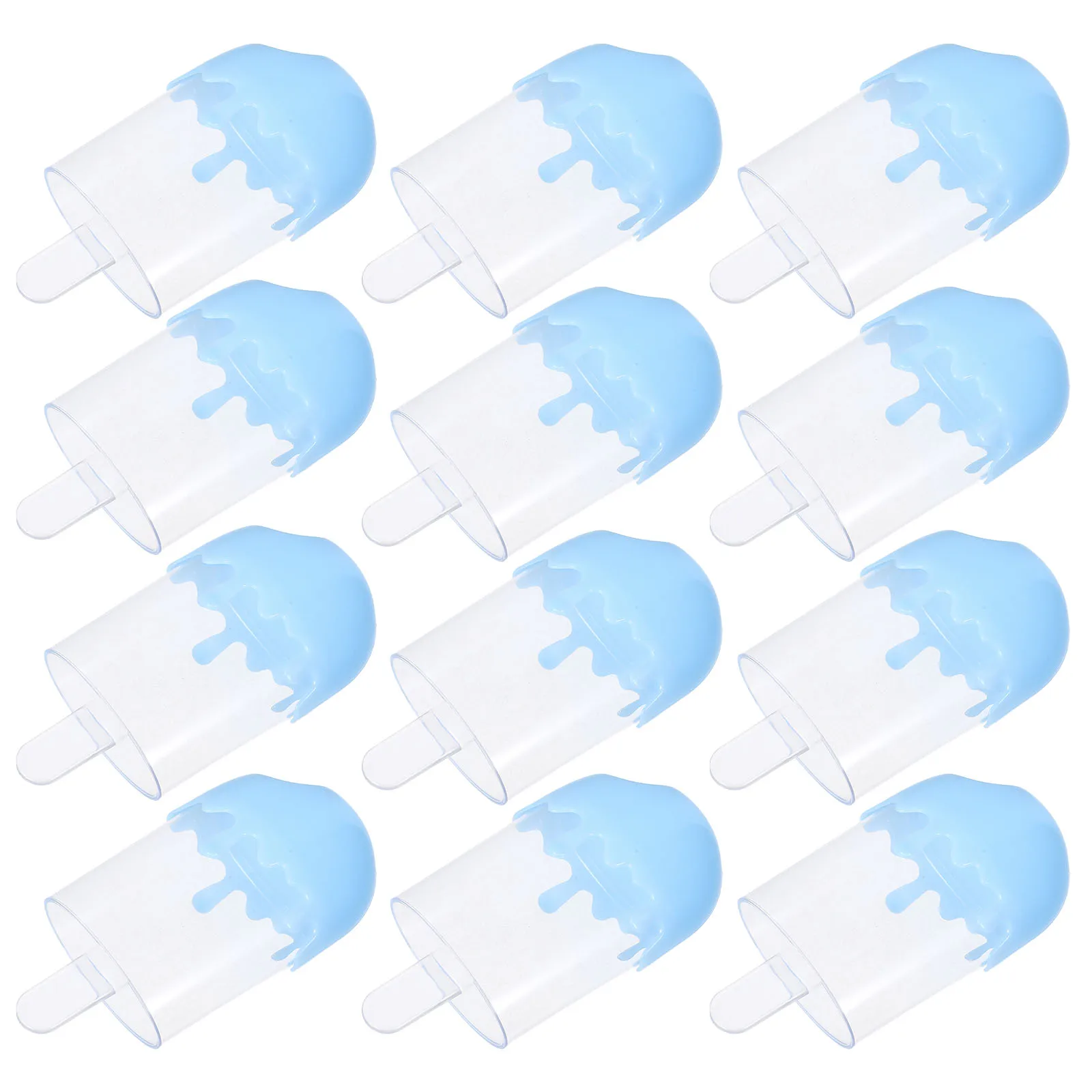 

12 Pcs Sugar Boxes Ice Cream Shaped Candy Holders Transparent Wedding Party Valentine Treat Boxes Reusable Storage