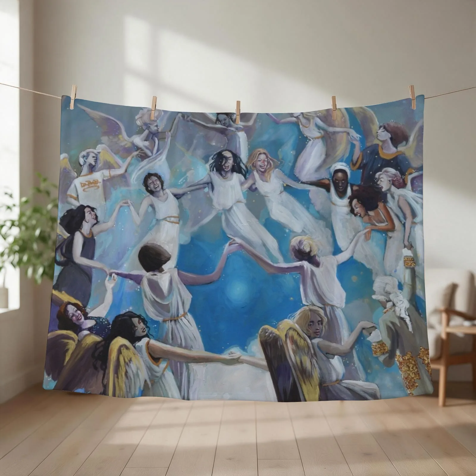 Rejoice Throw Blanket couch cozy soft plush fuzzy picnic outdoor blanket