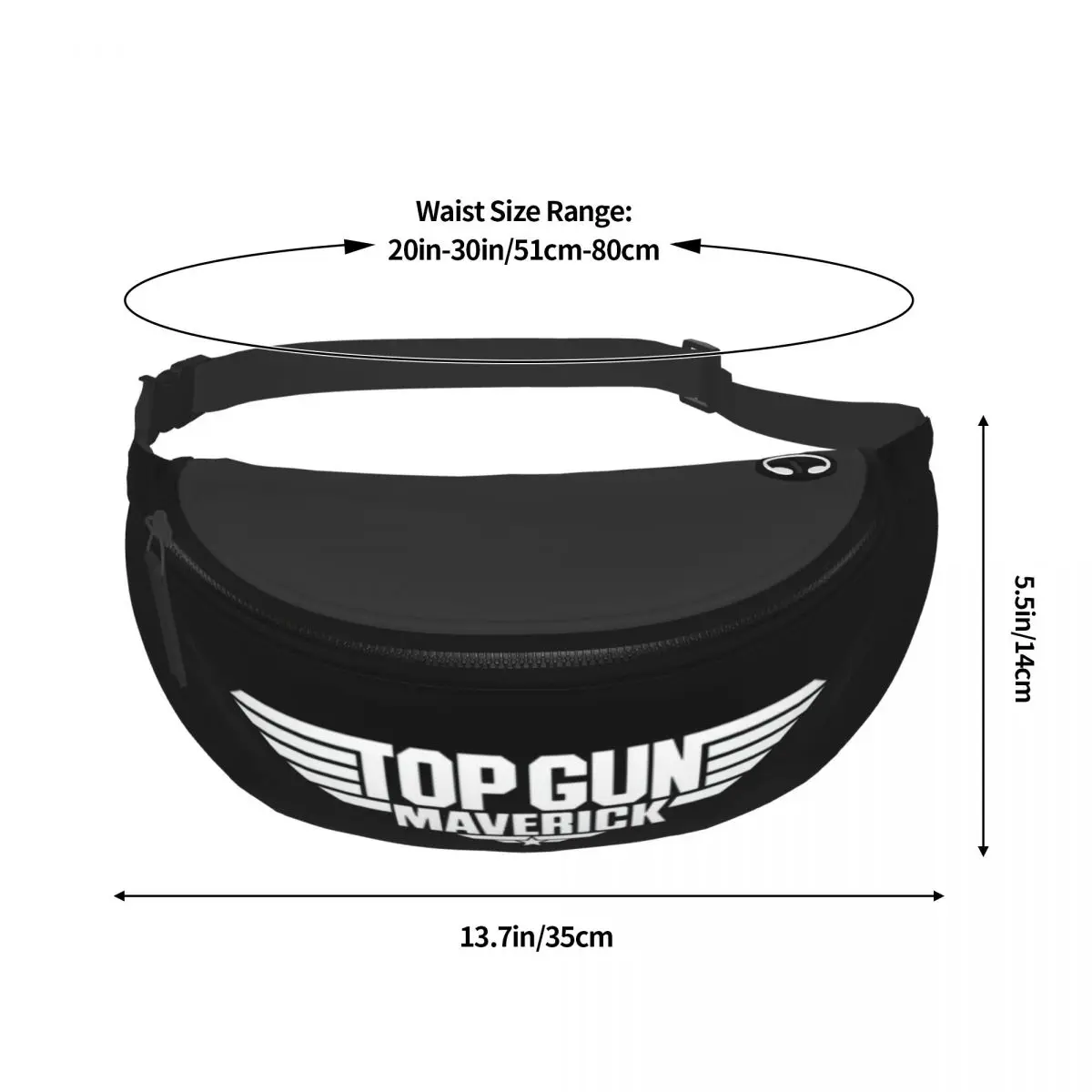 Top Gun White Maverick Fanny Pack Women Men Casual Crossbody Waist Bag for Hiking Phone Money Pouch