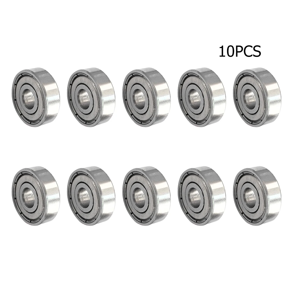 10pcs Ball Bearings 6x19x6mm 626zz Roller Skate Wheel Bearings Carbon Steel Miniature Ball Bearings Replacement for Pulley