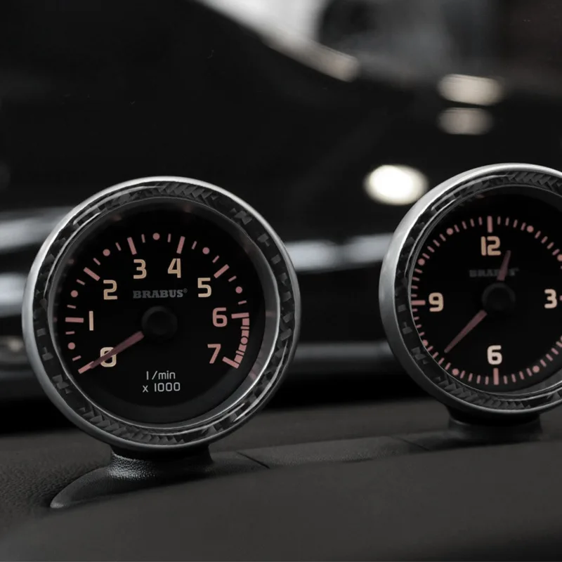 

Suitable for 11-15 Mercedes-Benz smart fortwo car interior modified carbon fiber pressure gauge decoration stickers