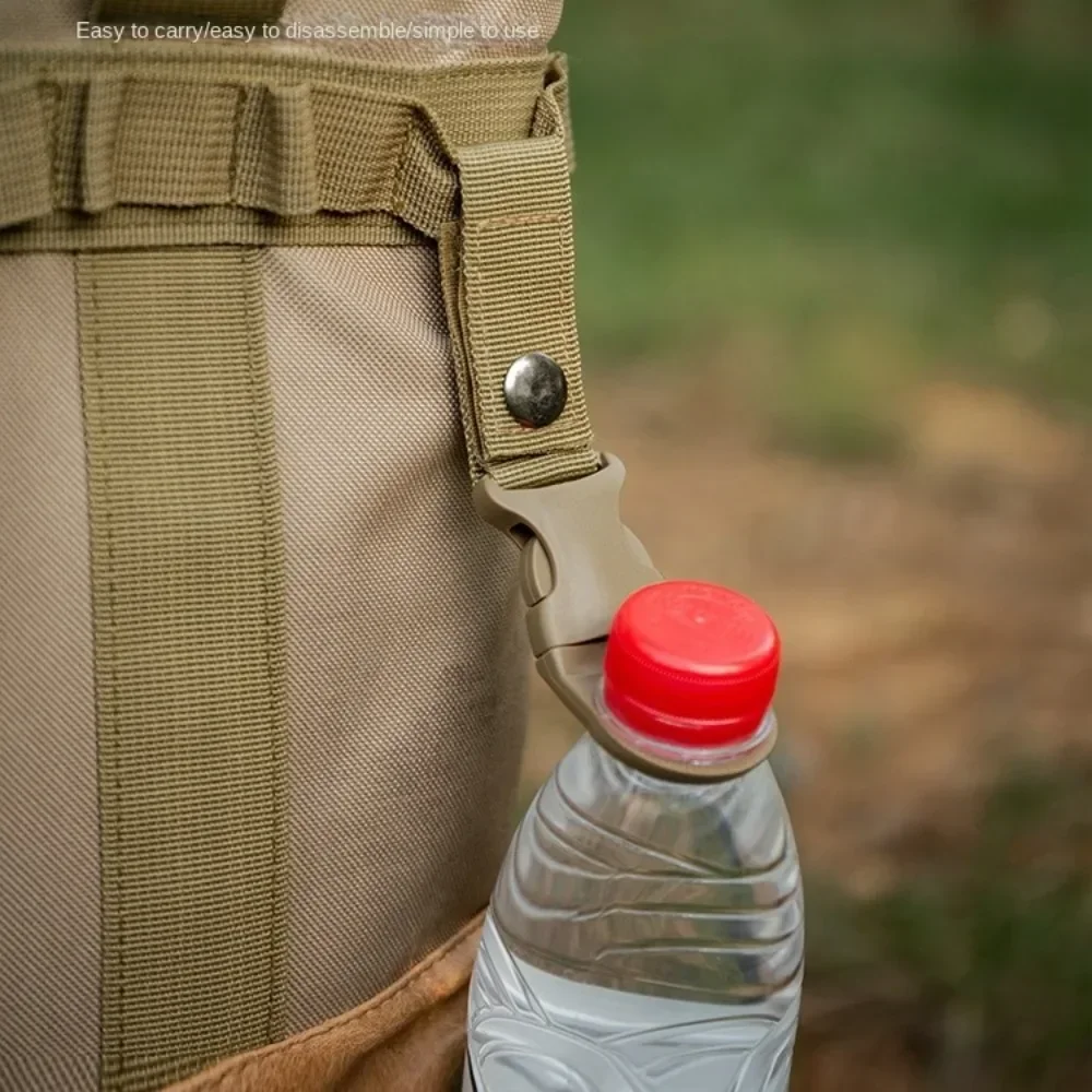 6pcs Camping Webbing Buckle Hook Water Bottle Holder Clip Outdoor Military Nylon EDC Climb Carabiner Belt Backpack Hanger