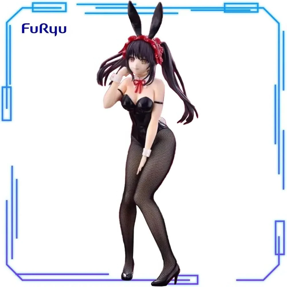 В наличии: Оригинальная фигурка FuRyu по аниме Date A Live V BiCute Bunnies, Токисаки Куруми, черная, 29 см, коллекционная модель, игрушка-фигурка.