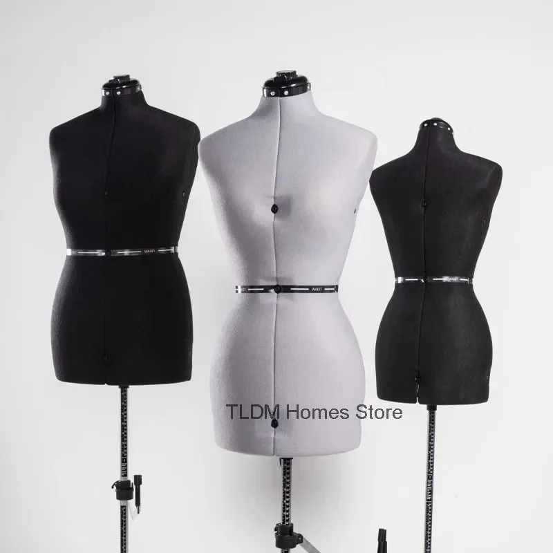 Adjustable Size Female Upper-body Tailor Mannequins Clothing Design Tools Three-dimensional Cutting Female Model with Stand Z