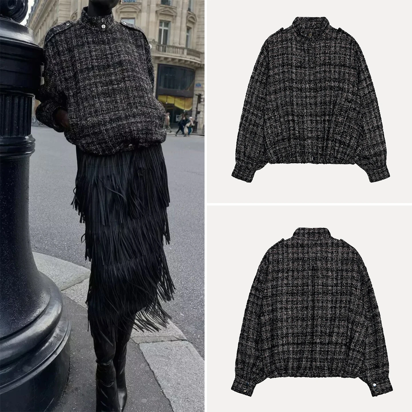 Z 2025 nouveau Faion métal couleur ligne Structure pilote Jaet vêtements d'extérieur pour femmes 92872 Sli tricots de chine