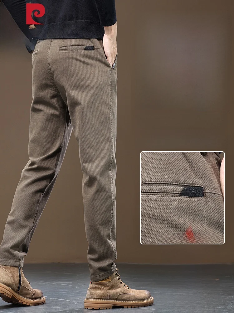 

Мужские утепленные брюки Pierre Cardin с прямым кроем и флисовой подкладкой, осенне-зимние, новые, дышащие, в городском стиле