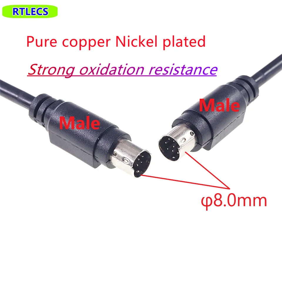 1 Darab Md8 Mini Din 8 Pin Férfi Anya Adapter Kábel Dugó Aljzat
