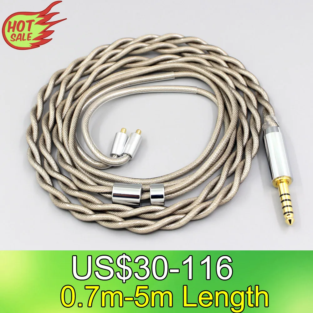 

LN007849 Type6 756 core 7n Litz OCC Silver Plated Earphone Cable For Dunu T5 Titan 3 T3 (Increase Length MMCX) 2 cores 2.8mm