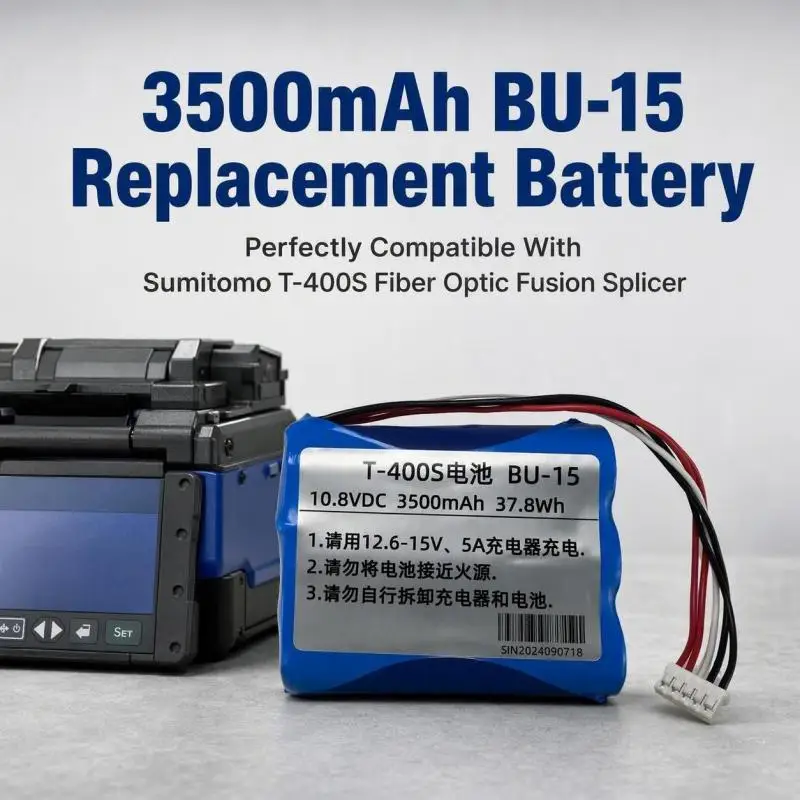 BU-15 Replacement Battery 3500mAh Compatible With Sumitomo T-400S Fiber Optic Fusion Splicer Lithium Battery