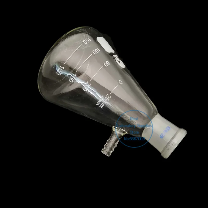Frasco de succión de 50ml a 2000ml, filtración de boca de molienda al vacío de vidrio, botella de filtro de laboratorio, 1 ud.