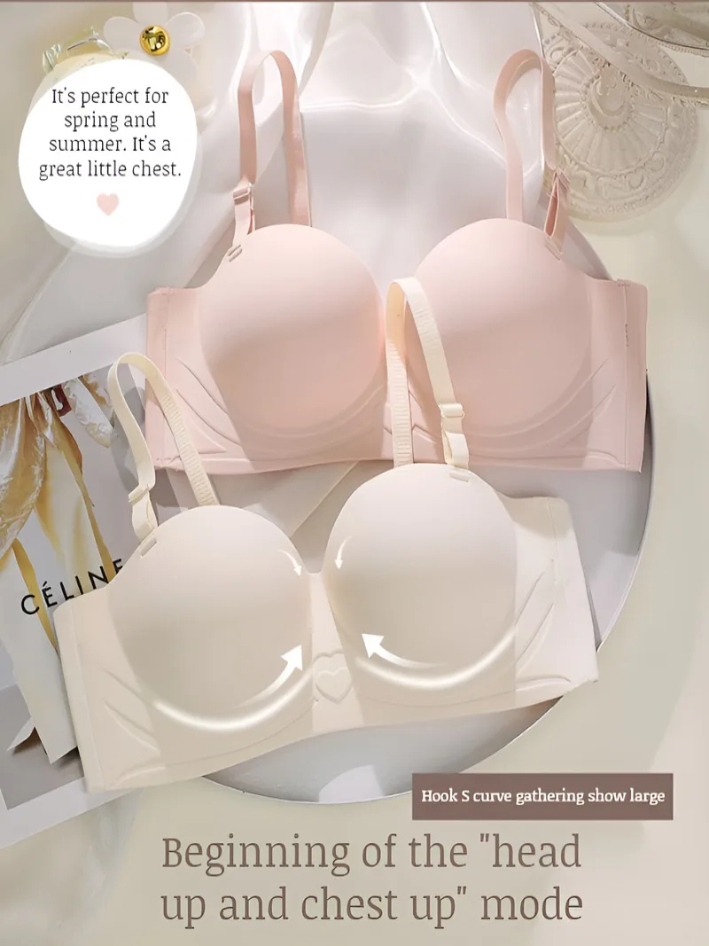 

Женское удобное бесшовное нижнее белье больших размеров с большой грудью и маленькой грудью, собранное для провисания, сексуальное красивое