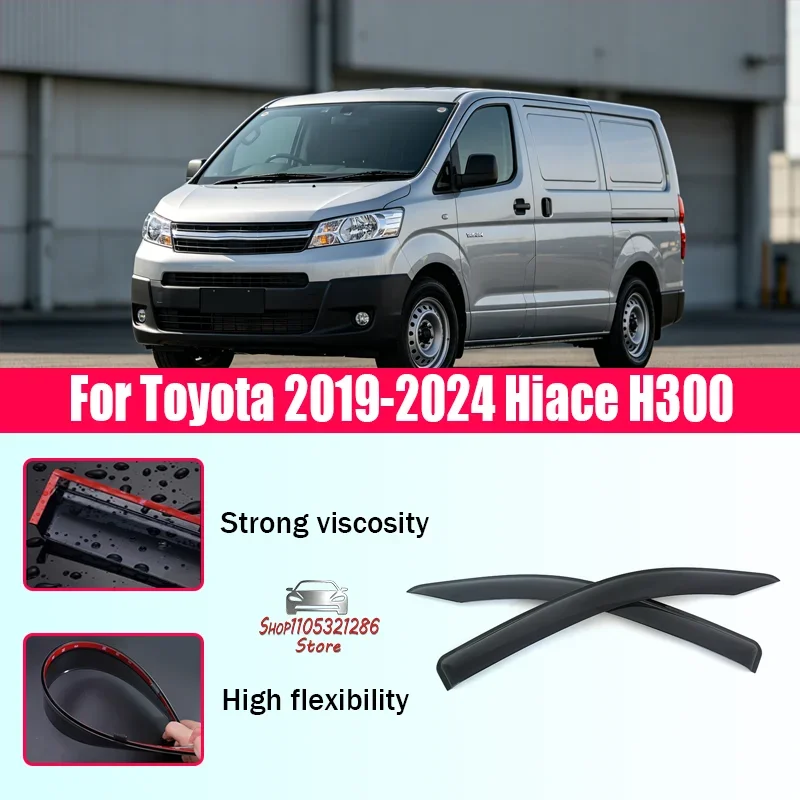 

Suitable for Toyota 2019-2024 Hiace H300 Injection Molded Thickened Rain Cover Rain Brow 2-piece Set Windshield