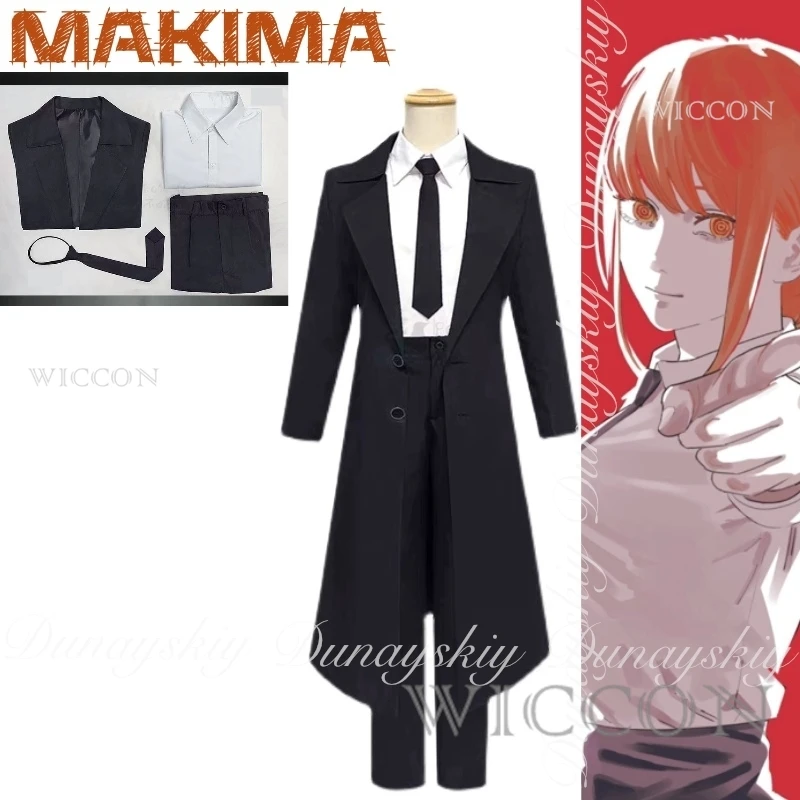 

Chainsaw Man Anime Makima Cosplay Demon Hunter Directly Under The Cabinet Secretariat With Professional Attire Costume Full Suit