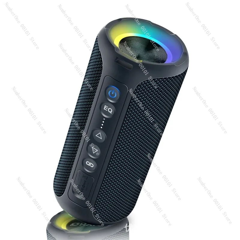 Luminous 40w wireless bluetooth fabric speaker multiple sound effects TWS heavy subwoofer ambient light bluetooth speaker
