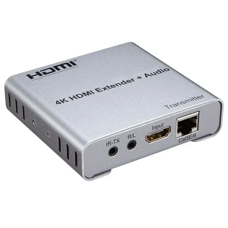 4K 100M HDMI Extender Via RJ45 Network Cat5e CAT6 Ethernet Cable Audio Video Transmitter Receiver Converter DVD Camera PC To TV