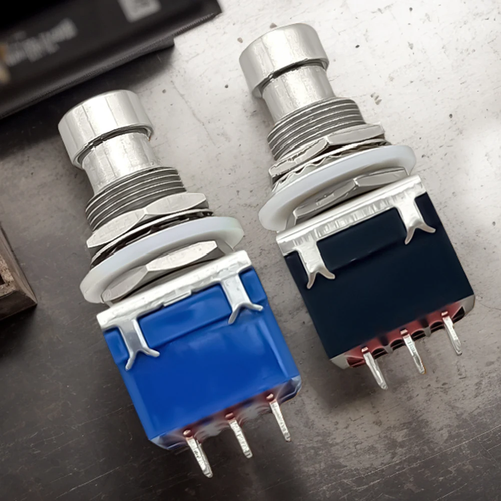 

5 шт., педаль эффектов для гитары, 3PDT, ножной переключатель, 9-контактный фиксатор, кнопочный ножной переключатель, настоящий байпас, наконечники для припоя, аксессуары для гитары