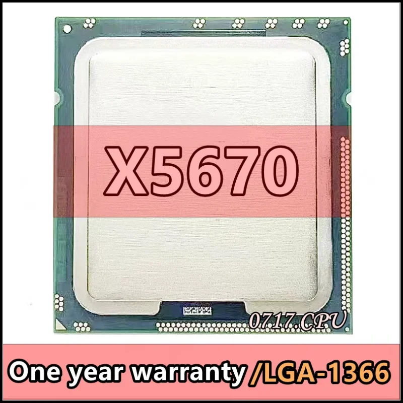 Processeur CPU à six cœurs et douze fils, X5670 SLBV7, 2.933 GHz, 12M, 95W, LGA 1366