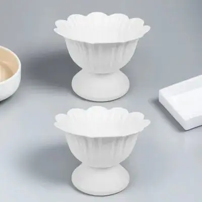 

2 Pcs Flowerpot Decoration Pedestal Pots Outdoor Large Wedding Planters European Style Greek Arrangement