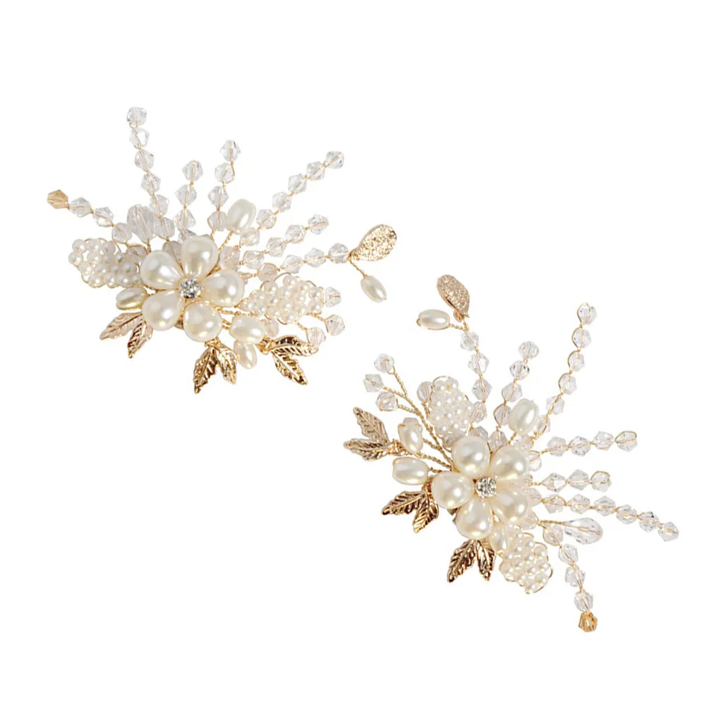 2pcs Shoe Clips Wedding Pearl Buckles For Women High Heel Sandals Decorative Bridal Shoes Accessories Party Prom Evening Wear