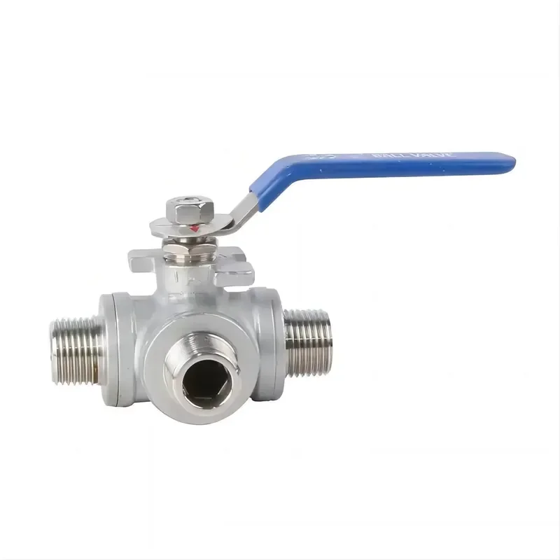 1000 WOG PSI Stainless Steel Manual Ball Valve 1/2 Inch 3/4 Inch Tee T Type L Type Male Thread High Quality For Water Media