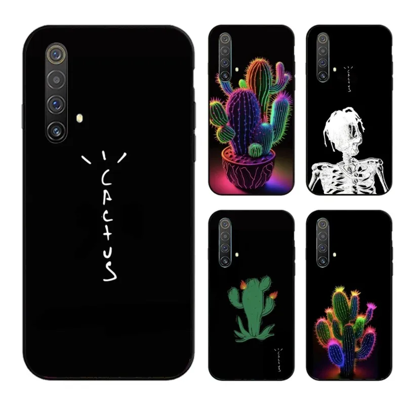 Nature Cactus Smart Phone Case for OPPO Find X5 X3 X2 A93 Reno 8 7 Pro A74 A72 A53 Black Soft Phone Cover Funda