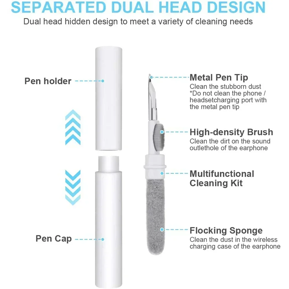 Bluetooth Earphone Cleaning Kit - A cleaning pen suitable for AirPods Pro 1/2/3, Huawei and other earphones and charging cases