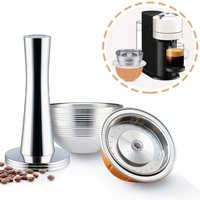 iCafilasNespresso Vertuo Next Reusable Capsule Vertuoline/Vertuo Pop Rechargeable Coffee Filter Stainless Steel Original Pod