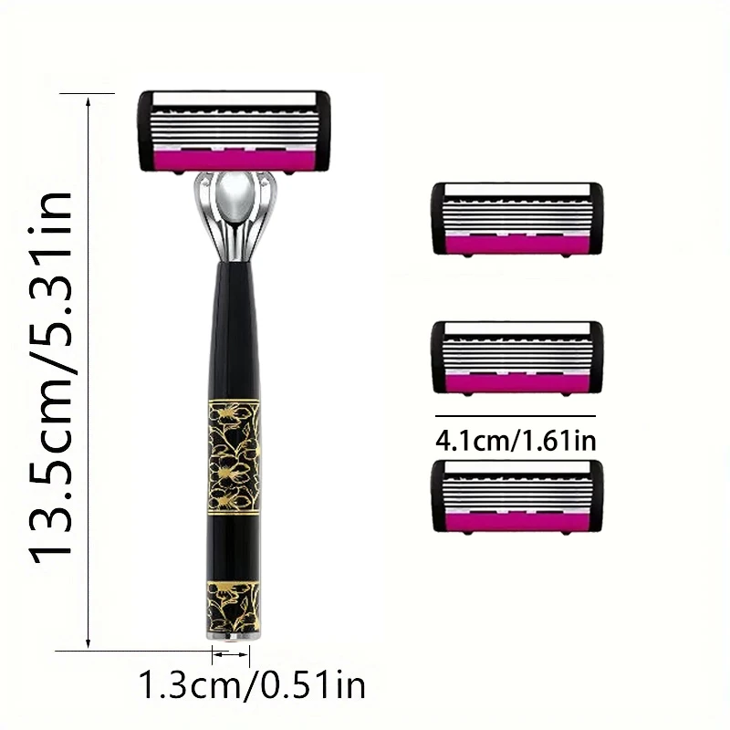 6-layer الرجال الحلاقة قوة الحلاقة ماكينة حلاقة الذكور الوجه اللحية الشعر المتقلب 6 طبقة شفرات استبدال عبوات #4