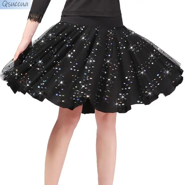 

Spring And Summer New Latin Dance Dance Skirt Square Dance Middle-Aged And Elderly Skirt Practice Clothes Short Skirt