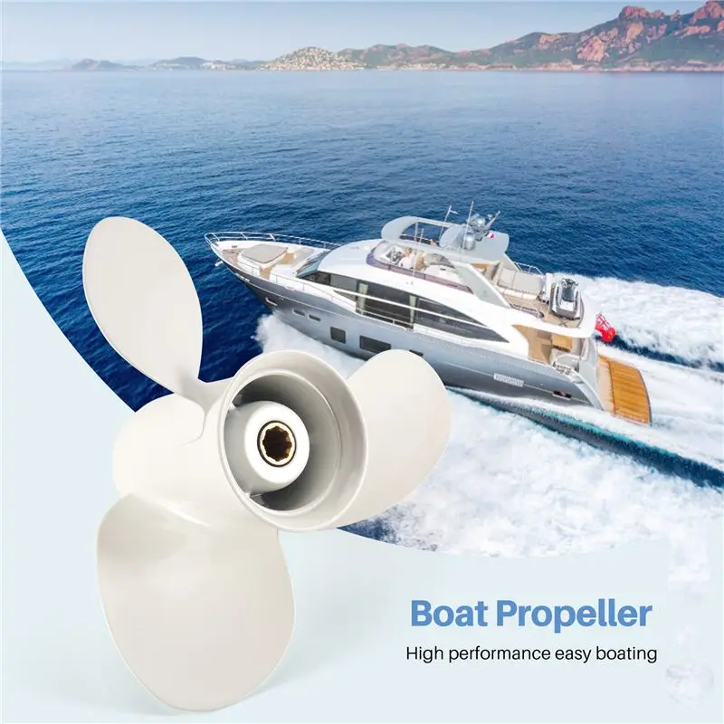 A02Q-Propeller 9 1/4X11 For Outboard Engines 9.9 HP F9.9 15HP F15C F15 F20 Aluminum 8 Tooth Spline RH 63V-45943-00-EL