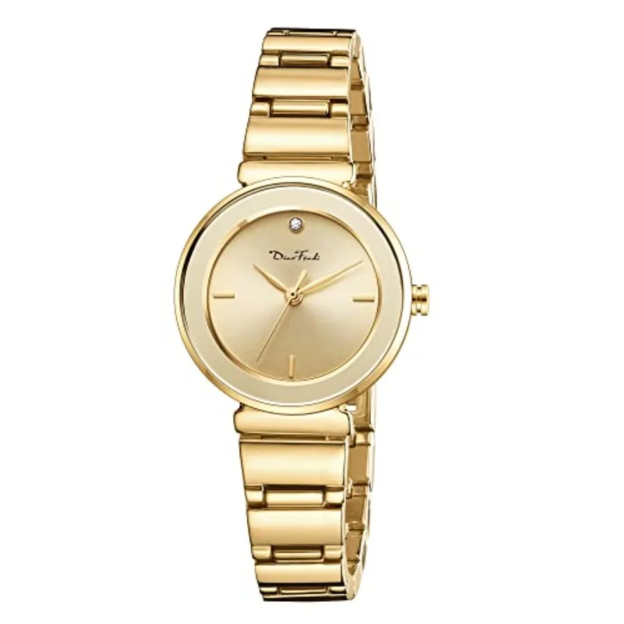 

Gold Watches for Women Luxury Ladies Quartz Wrist Watches Stainless Steel Bracelet, Vintage Fashion Womens Watch, Bracelet Adju