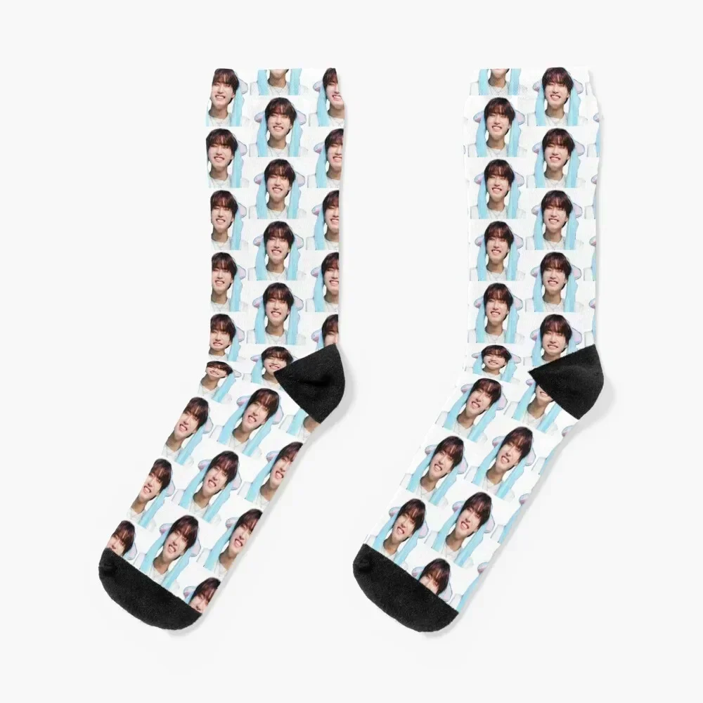 

han jisung being adorable Socks football designer brand with print Children's Socks For Men Women's