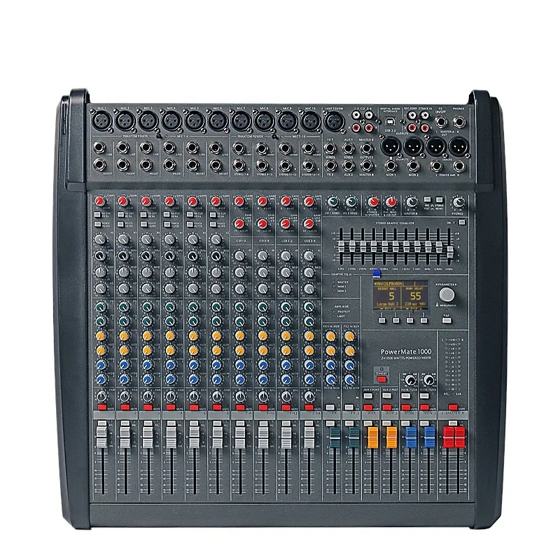 High Quality Wholesale Powermate 1000-3 Mixer Dual 99 Dsp Professional Digital Audio Mixer Mikser