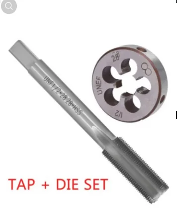 

2pcs/Set 1/2-28 Tap & Die UNEF HSS Right Hand Thread Tool For Molding Machine High-selling Power Tool Accessories