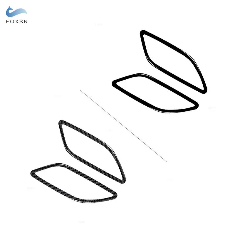 Car Carbon Fiber Air Conditioner Outlet Vent Trim Sticker For Audi A4 B8 2009-2016 A5 Q5 2009 2010 -2017 Interior Accessories