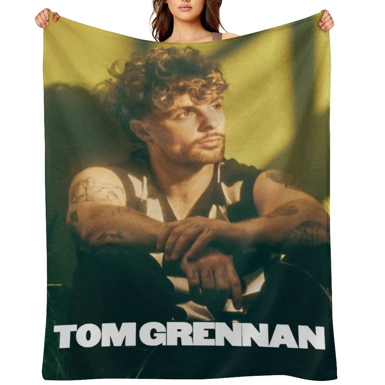 

Tom Grenan Evening Summer Throw Blanket Picnic Flannel Fabric Multi-Purpose Flannels Blankets