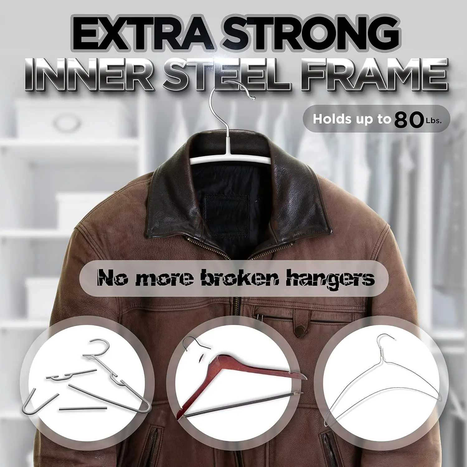 10Pcs Non-Slip Space Saving Clothes Hangers Durable Sturdy Contour Metal Shirt Suitable For Coat Jacket Suit