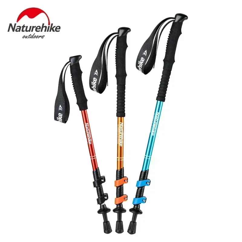 Naturehike Walking Stick Men Trekking Defense Folding Pole Extendable Personal Defense Telescopic Walking Trek Equipment Women's