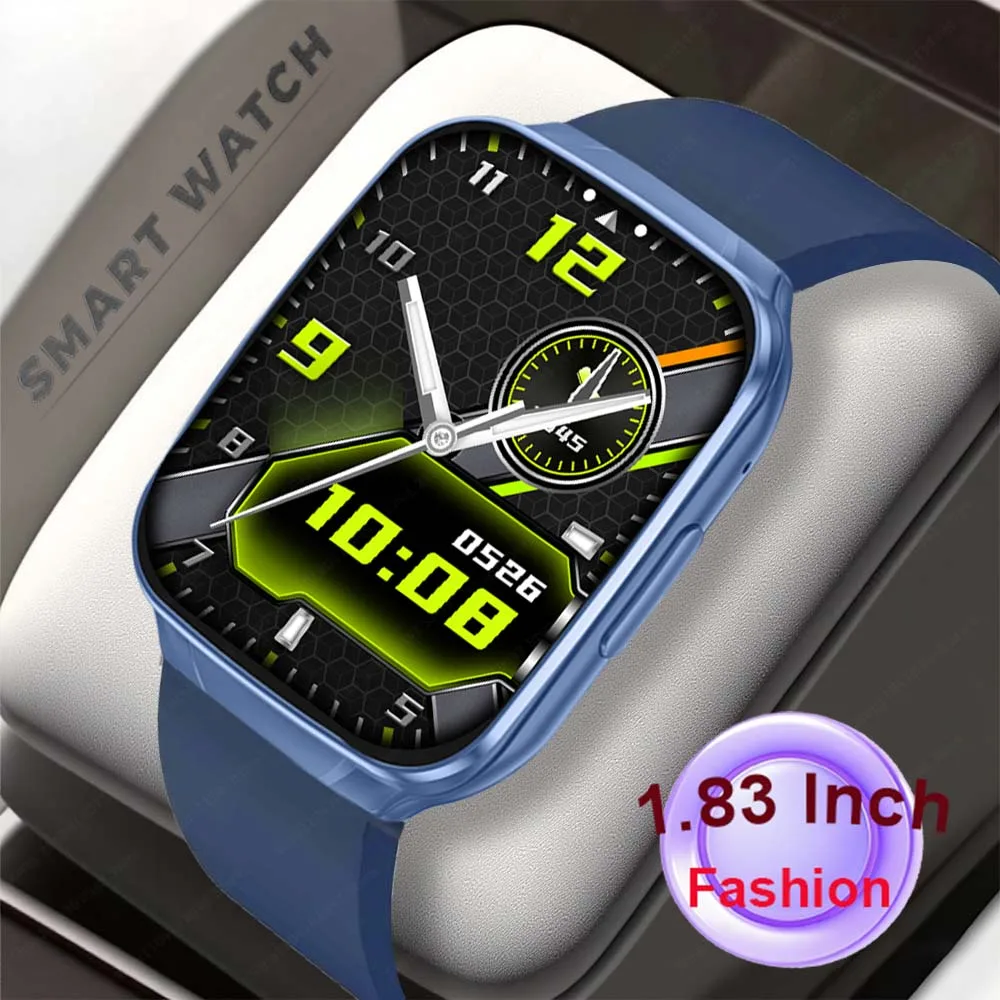 New Fashion Smartwatches Men 1.83 Inch HD Bluetooth Call Voice Assistant Health Tracking Sports Women High Quality Watches Smart