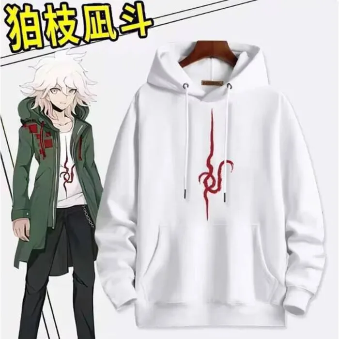 

Anime Danganronpa: Trigger Happy Havoc Nagito Komaeda Hooded Hoodie Cosplay Autumn Winter Men Women Coat Loose Jacket Tops Anime