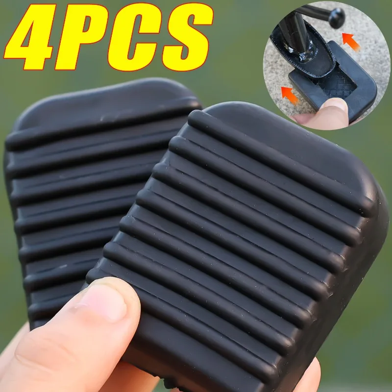 

Motorcycle Universal Side Support Angle Bracket Black Rubber AntiSlip Floor Mat Footrest Base Bracket Pad Motorcycle Accessories