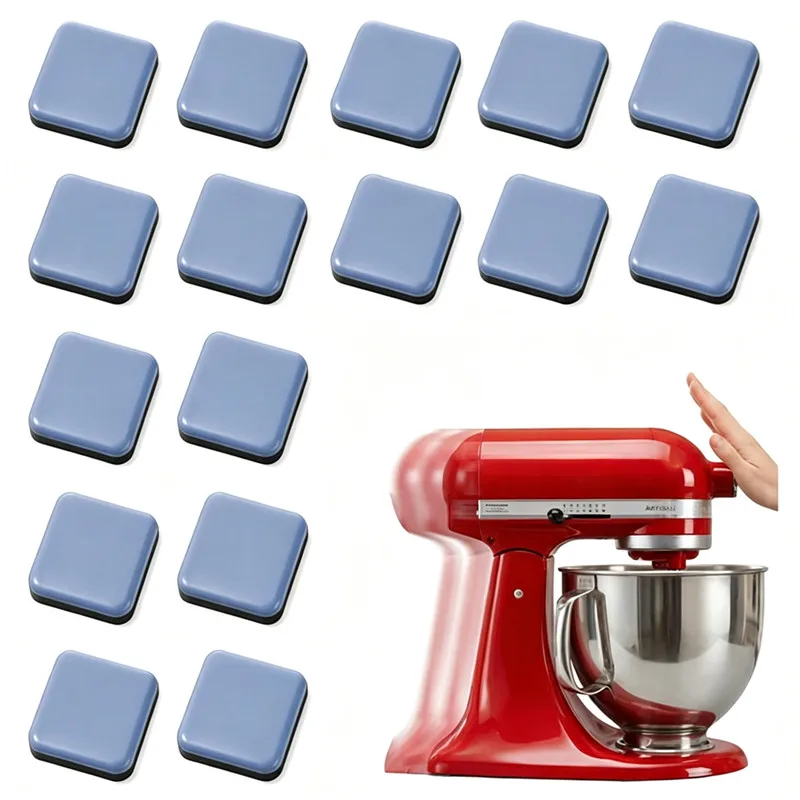 12pcs Appliance Sliders for Kitchen Self-Adhesive Square Small Appliance Sliders for Countertop Coffee Maker Air Fryer Furniture