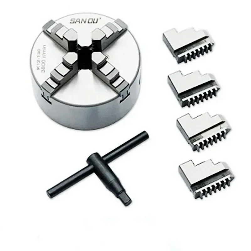 K12 80 100 125 160 200 250 130 Lathe Chuck 100mm Sanou Four Jaw Self-centering Chuck 4\'\' Scroll Chuck For Small L