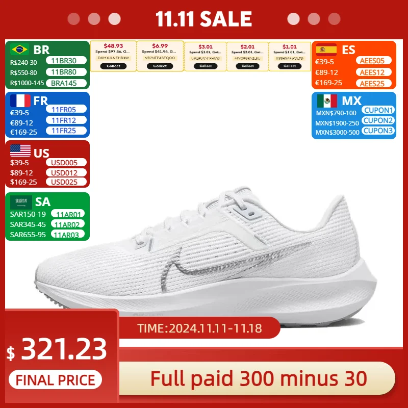 Nike Original Man and Weman sneakers New Arrival Air Zoom Pegasus 40 low Sneakers  Lightweight and breathable Running Shoes