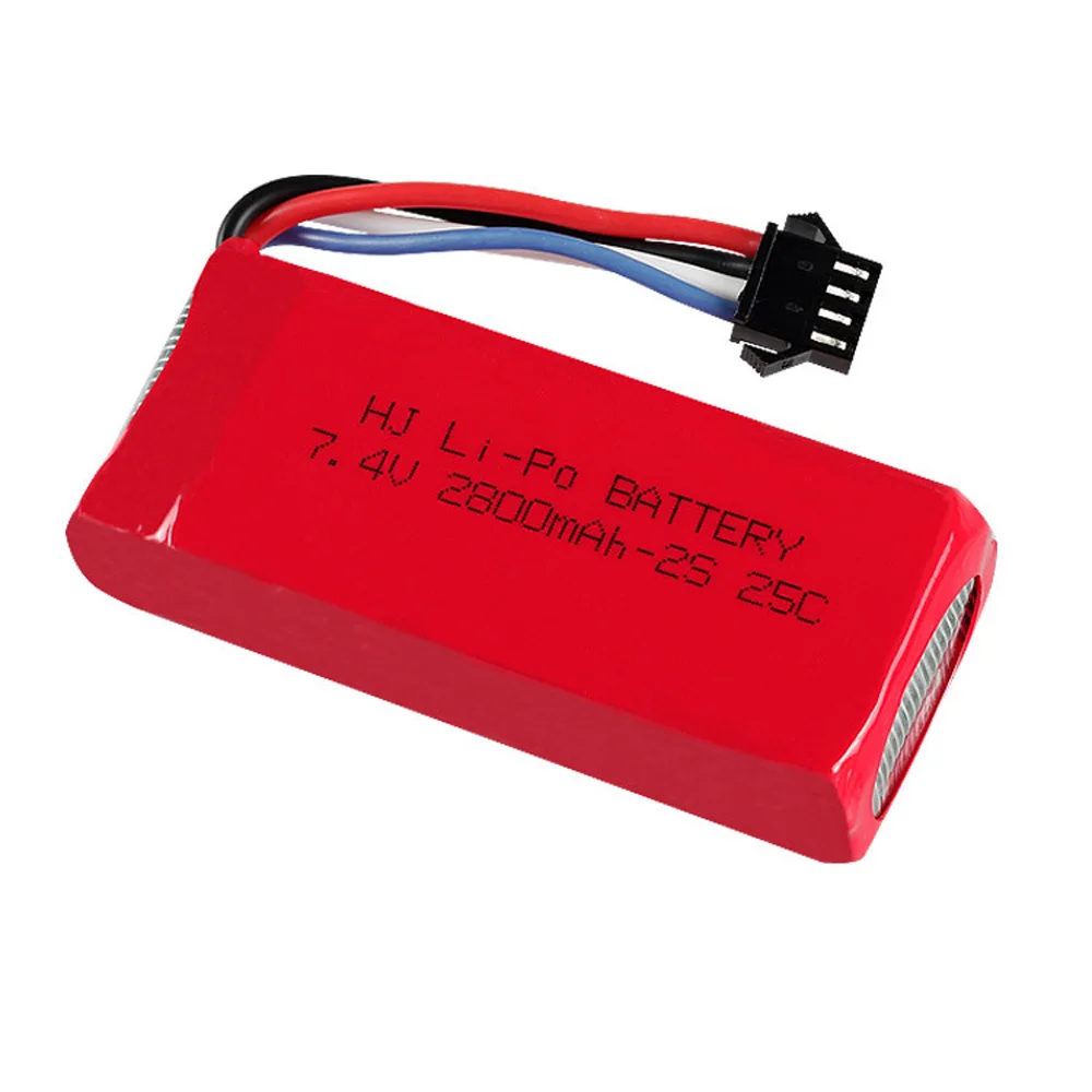 7,4 В 2800 мАч 2S 25C Lipo аккумулятор с разъемом SM-4P для Udi UDI902 UDI002 HQ961 HQ96 FT0 игрушки с дистанционным управлением запасные части для лодок 7,4 В